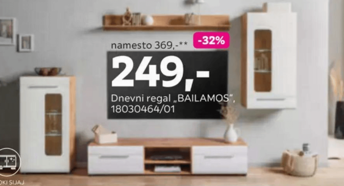 Dnevni regal "BAILAMOS" - Akcija v trgovini Mömax