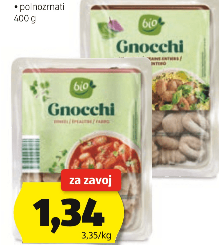BIO Njoki 400 g - Akcija v trgovini Hofer