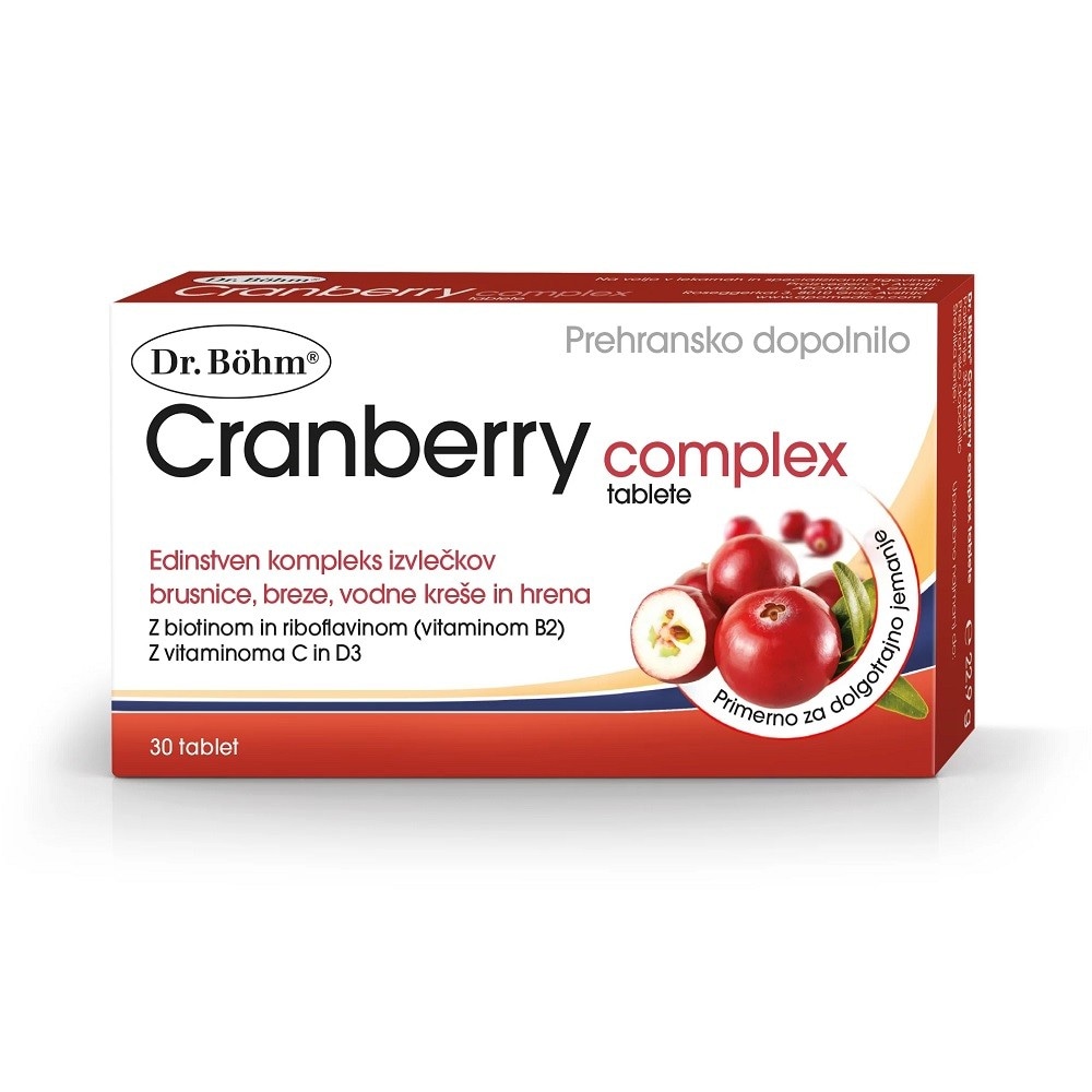 Dr. Böhm Cranberry complex 30 tablet Akcija v trgovini E.Leclerc