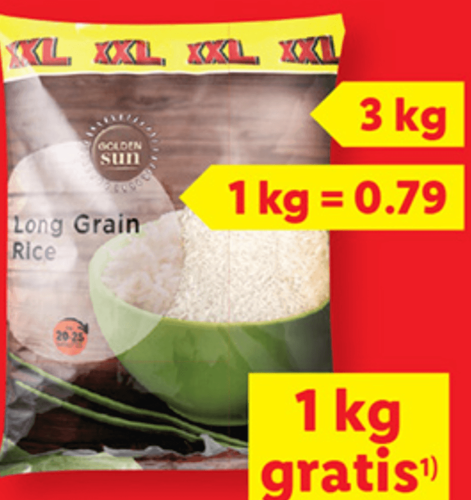 GOLDEN SUN Dolgozrnati riž 3 kg - Akcija v trgovini Lidl