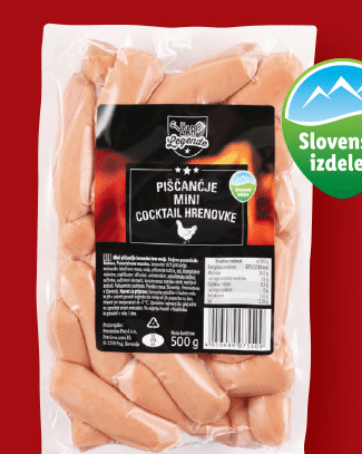 Žar legende Piščančje mini cocktail hrenovke 500 g - Akcija v trgovini Lidl