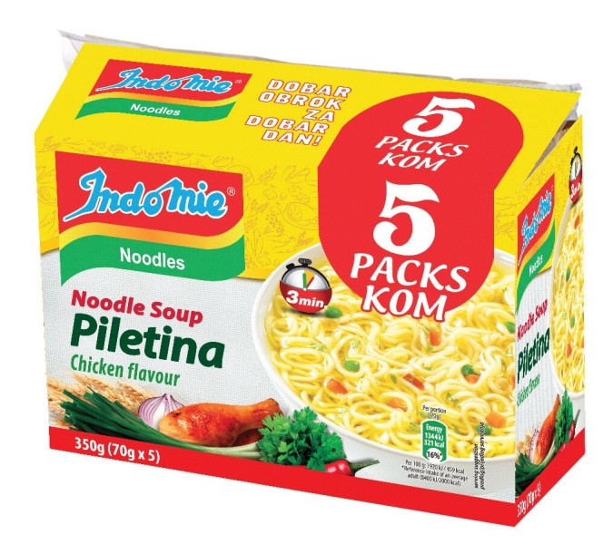 Instant juha z rezanci 5/1 Indomie 5x 70 g ali 5x 75 g - Akcija v trgovini E.Leclerc