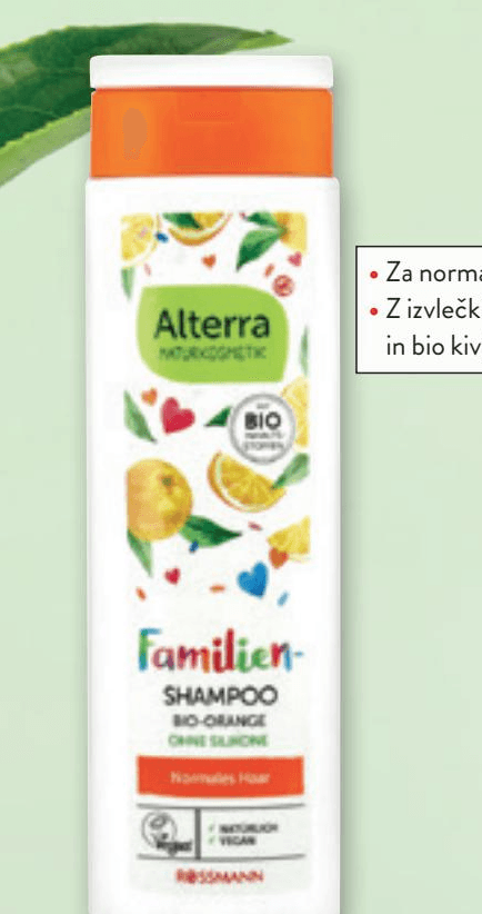 Alterra Bio šampon pomaranča 300 ml Akcija v trgovini Spar