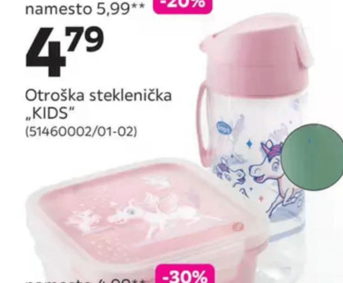Otroška steklenička „KIDS" - Akcija v trgovini Mömax