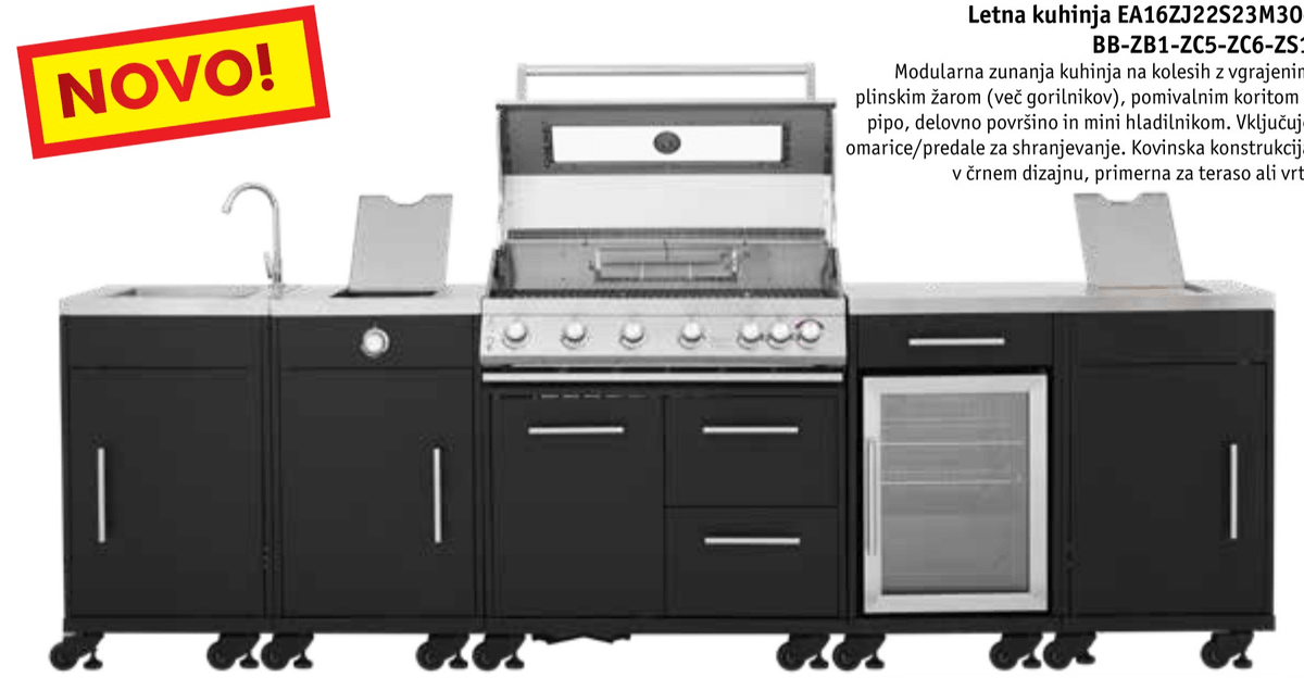 Letna kuhinja EA16ZJ22S23M30-BB-ZB1-ZC5-ZC6-ZS1 - Akcija v trgovini Jager