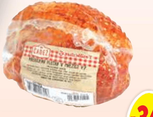 Prekajena plečka v mrežici MESARSTVO ČADEŽ - Akcija v trgovini E.Leclerc