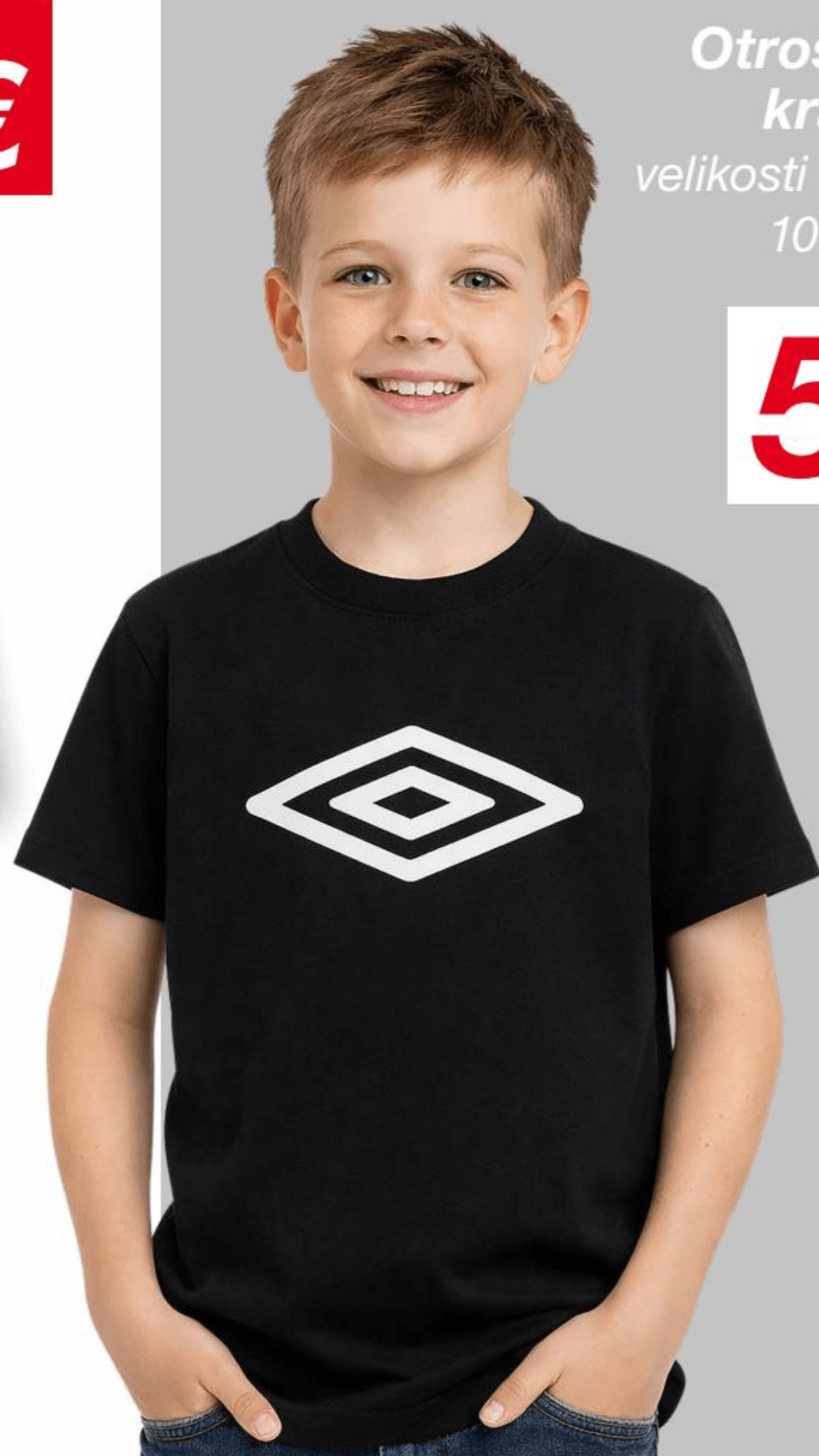 Otroška majica kratek rokav Umbro - Akcija v trgovini Kik