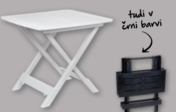 Plastična zložljiva miza - Akcija u trgovini Spar