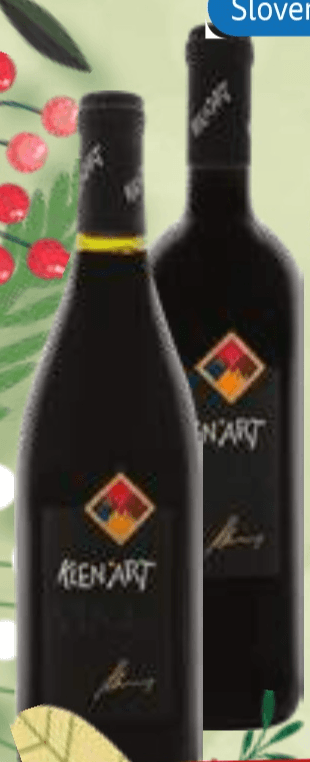 Kakovostno vino ZGP Merlot Reni ali Modri Pinot Cru 0,75 l Posestvo Klenar - Akcija v trgovini E.Leclerc