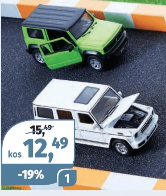 Terenski modeli TOY PLACE - Akcija v trgovini Mueller