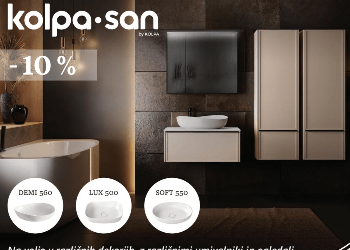 Kopalniško pohištvo Orphia KOLPA SAN - Akcija v trgovini Merkur