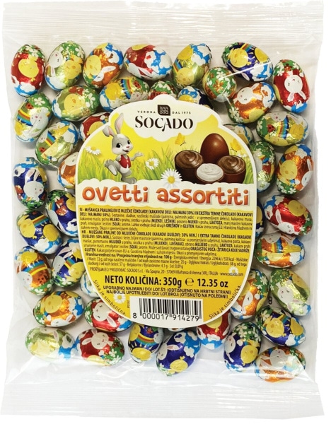 Čokoladna jajčka Socado 350 g - Akcija v trgovini Mercator
