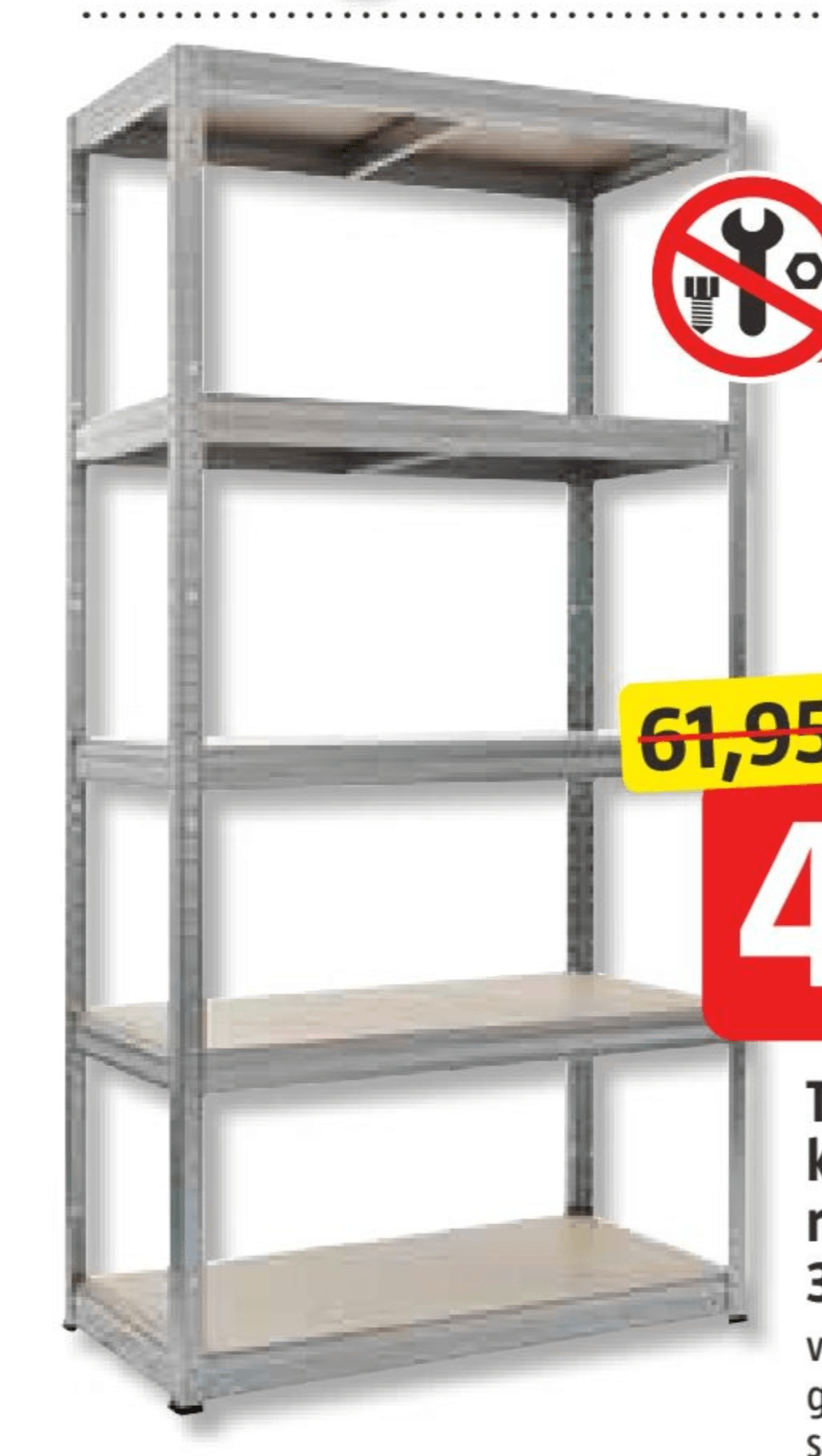 Težkonosilni kovinski regal 'Futur 350' - Akcija v trgovini Bauhaus