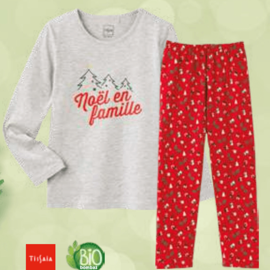 Deška ali dekliška pižama Tissaja - Akcija v trgovini E.Leclerc