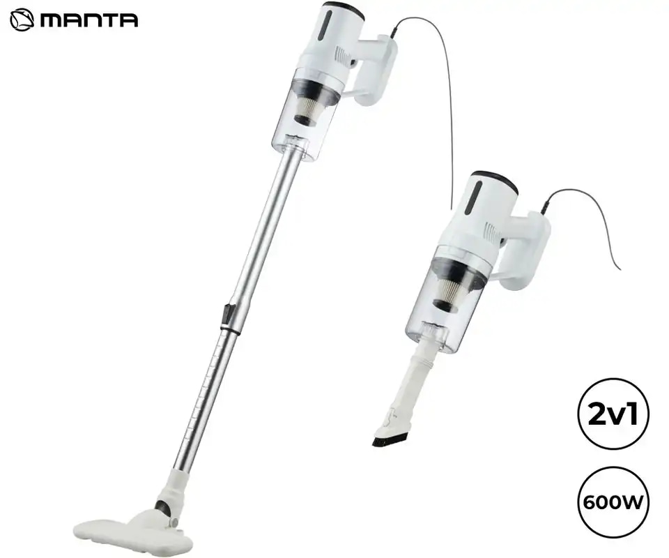Pokončni sesalnik 2v1 Manta VC003WH - Akcija v trgovini Mercator