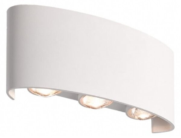 Zunanja stenska LED svetilka 'Lens' (bela) 6 W, d 17 x š 4 x v 8 cm - Akcija v trgovini Bauhaus