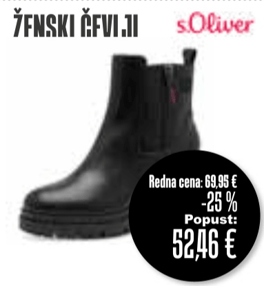 Ženski čevlji s.Oliver - Akcija v trgovini Jager