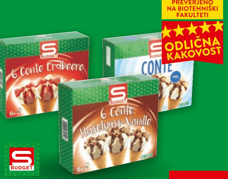 Kornet 6 x 120 ml S-BUDGET - Akcija v trgovini Spar