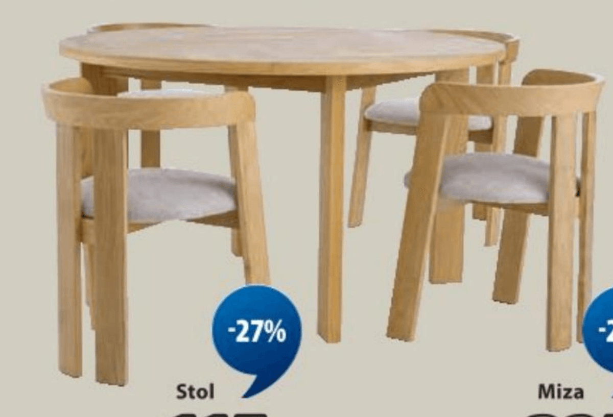 Jedilniška miza Hareskov ROYAL OAK - Akcija v trgovini Jysk