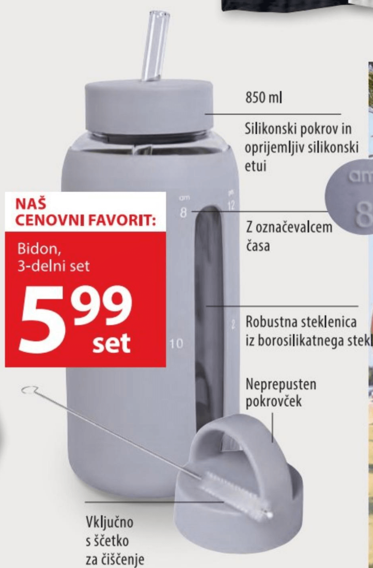 Bidon 3-delni set - Akcija v trgovini NKD