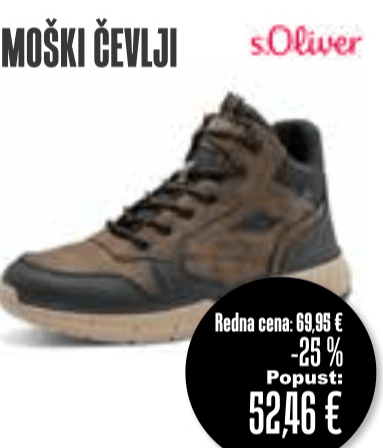 Moški čevlji s.Oliver - Akcija v trgovini Jager