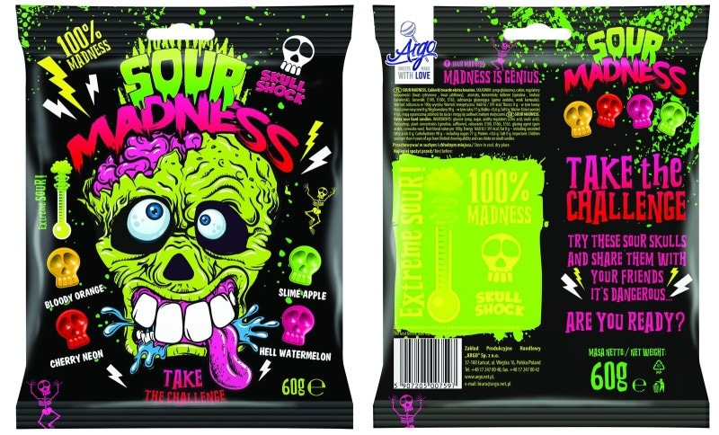 Kisli bonboni Argo ali Sour Madness 60 g Akcija v trgovini Mercator