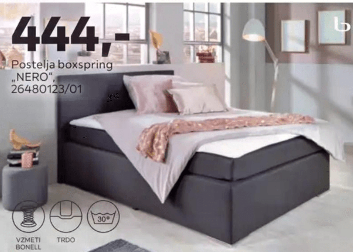 Postelja Boxspring Nero - Akcija v trgovini Mömax