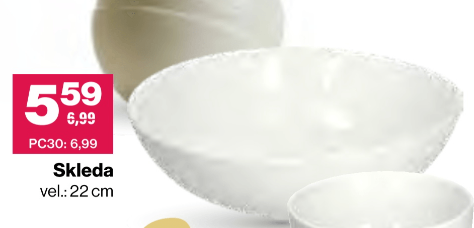 Skleda - Akcija v trgovini Mercator