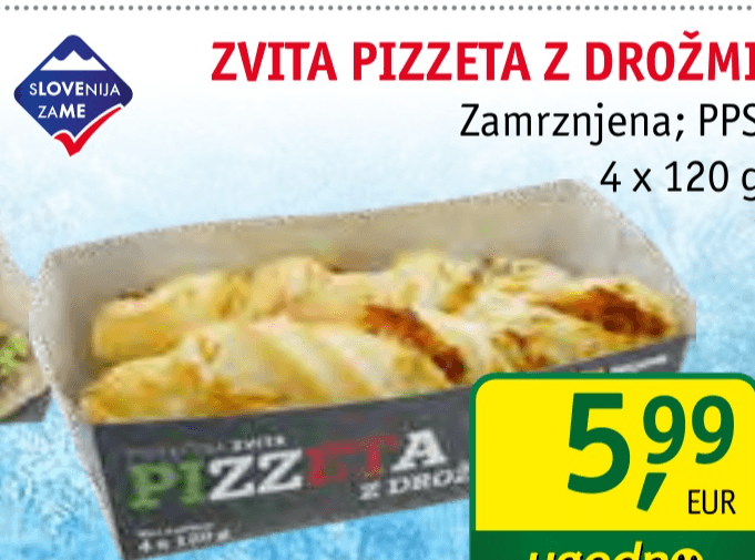 Zvita pizzeta z drožmi 4 x 120 g - Akcija v trgovini Jager