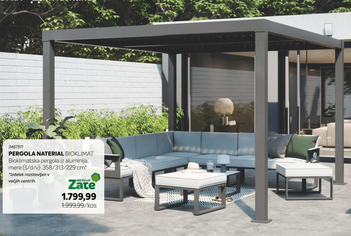 Pergola Naterial Bioklimat - Akcija v trgovini Merkur