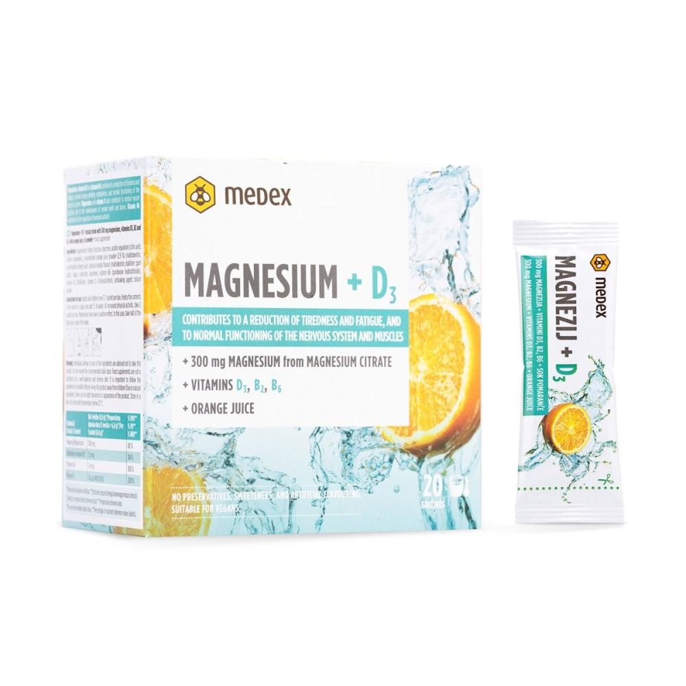 Magnezij + D3 44 g ali 136 g Medex - Akcija v trgovini Spar