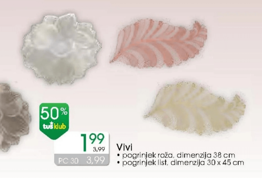 Vivi Pogrinjek roža - Akcija v trgovini Tuš