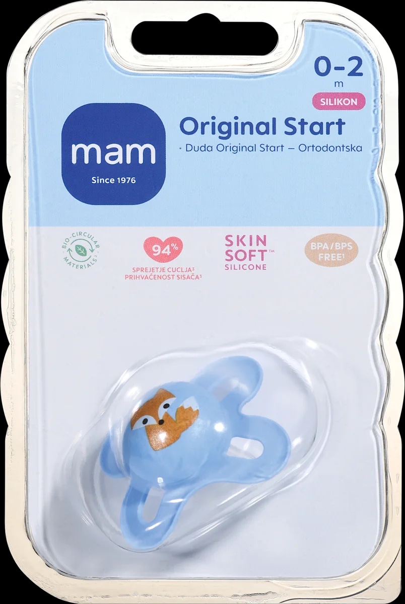 mam Original Start Nature ortodontska silikonska duda 1 kos - Akcija v trgovini Dm