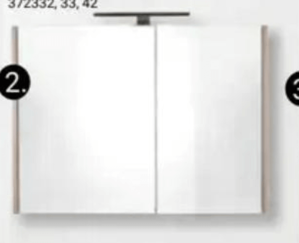 Ogledalo z omarico in LED osvetlitvijo SOFT GAP HALIFAX - Akcija v trgovini Pevex