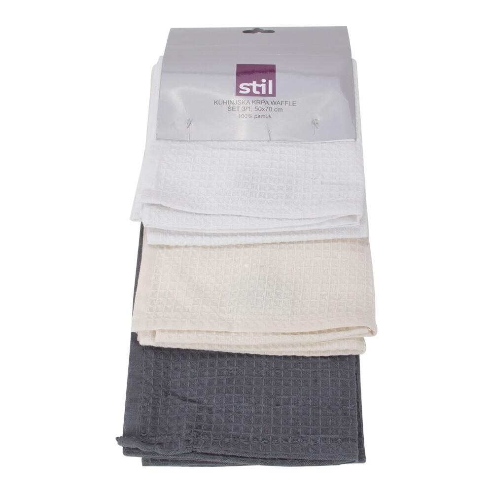 Kuhinjska krpa WAFFLE set 3/1, 50 x 70 cm - Akcija v trgovini Pevex