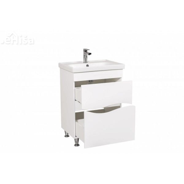 Kopalniška omarica Unik Reef 60 + umivalnik beli Roca - Akcija v trgovini Jager