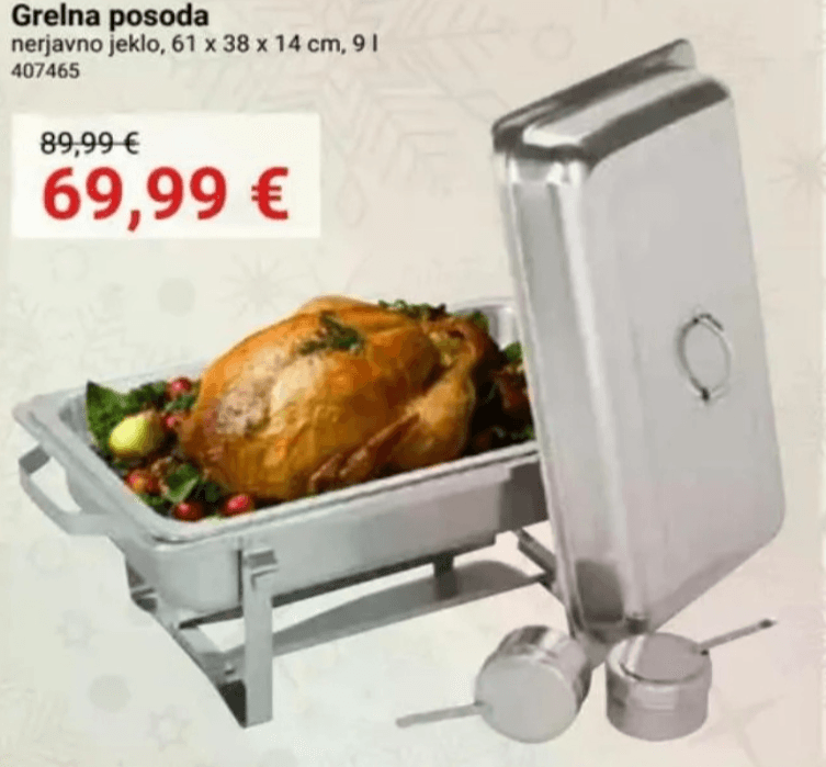 Grelna posoda - Akcija v trgovini Pevex