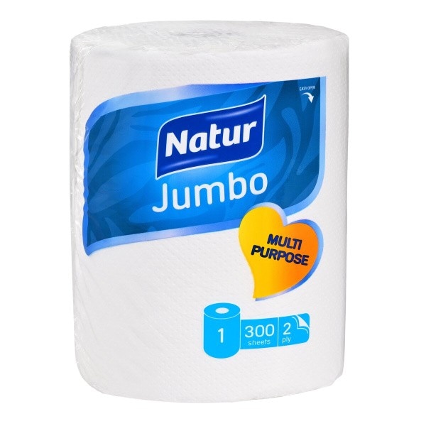 Papirnate brisače Natur Jumbo mini 2 slojne, 300 listov, 1/1 Akcija v trgovini Mercator