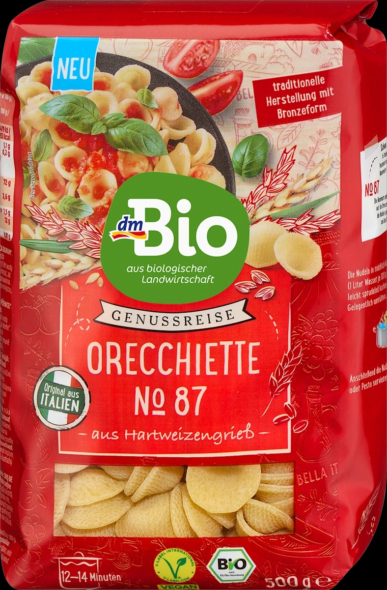 dmBio Orecchiette sušene testenine 500 g - Akcija v trgovini Dm
