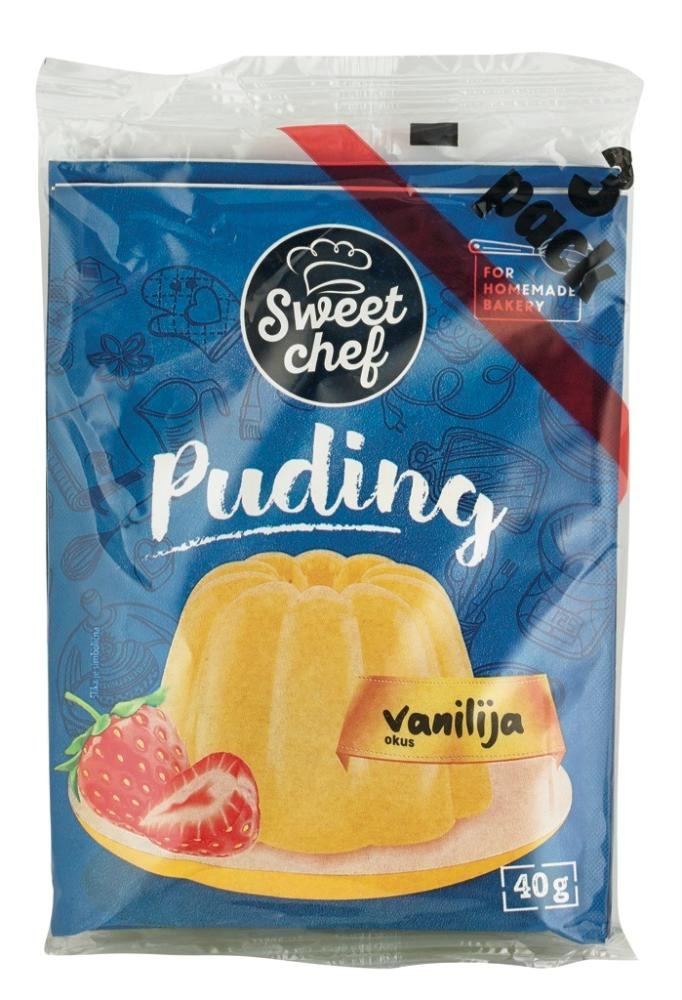 Vanilin puding Sweet Chef 3 x 40 g - Akcija v trgovini Mercator