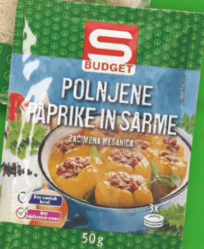 Začimbna mešanica za polnjene paprike in sarme Budget 50 g - Akcija v trgovini Spar