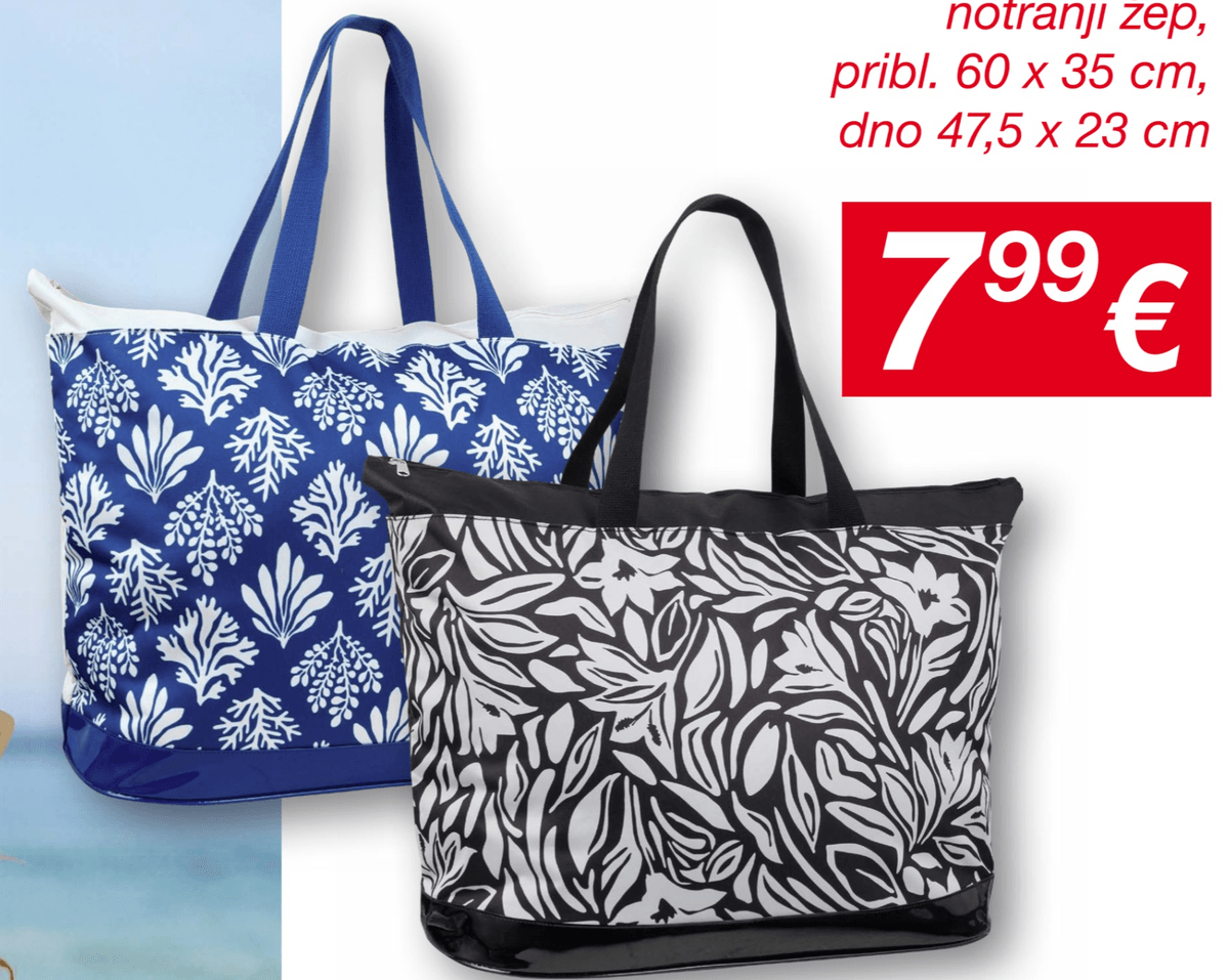 Plažna torba - Akcija v trgovini Kik