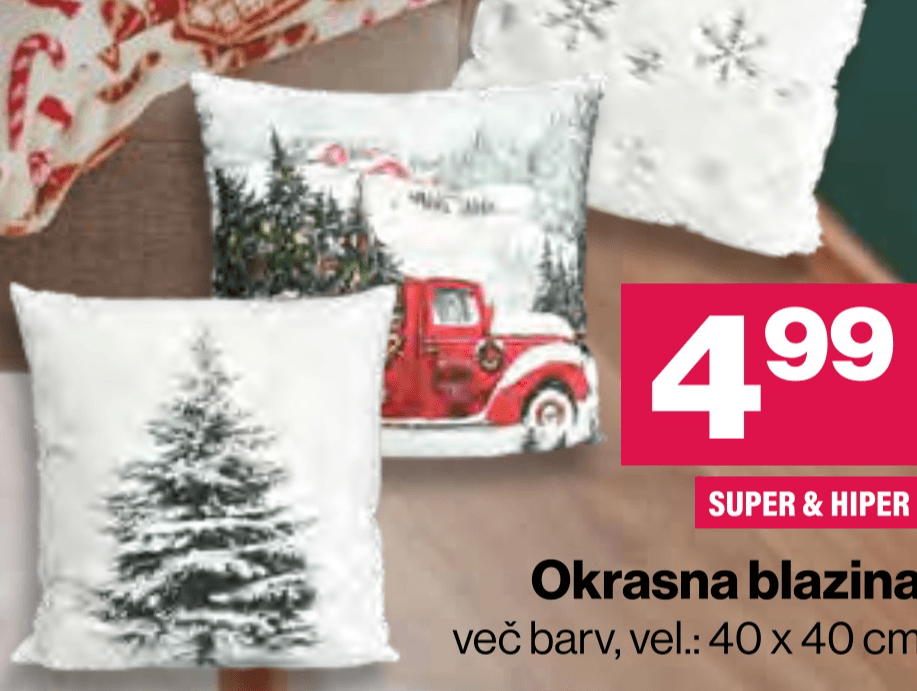 Okrasna blazina 40 x 40 cm - Akcija v trgovini Mercator