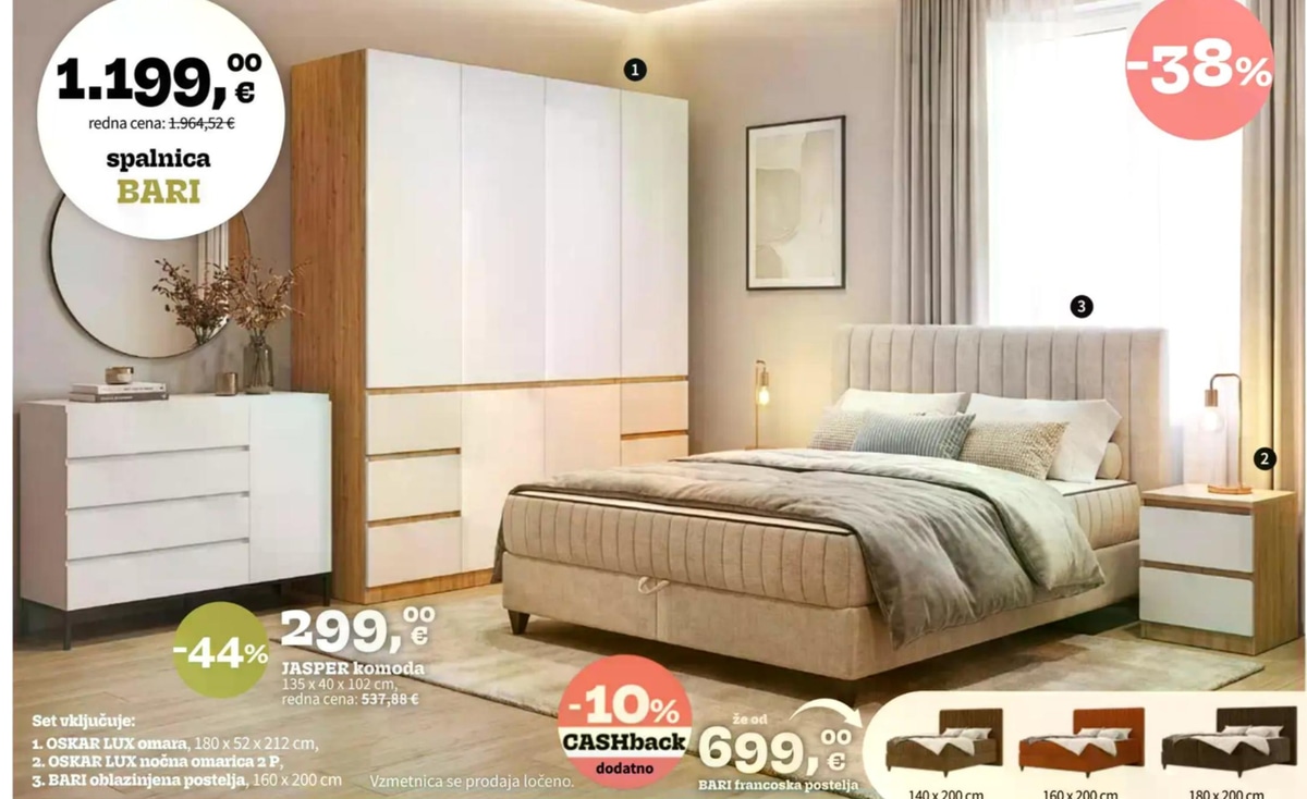Spalnica BARI - Akcija v trgovini Prima