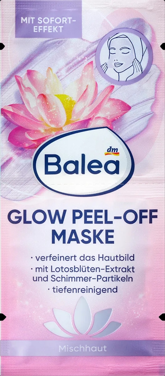 Balea Glow Peel-Off maska za obraz 16 ml - Akcija v trgovini Dm