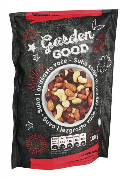 Mešanica suhega sadja in oreščkov Garden Good 180 g - Akcija v trgovini Mercator