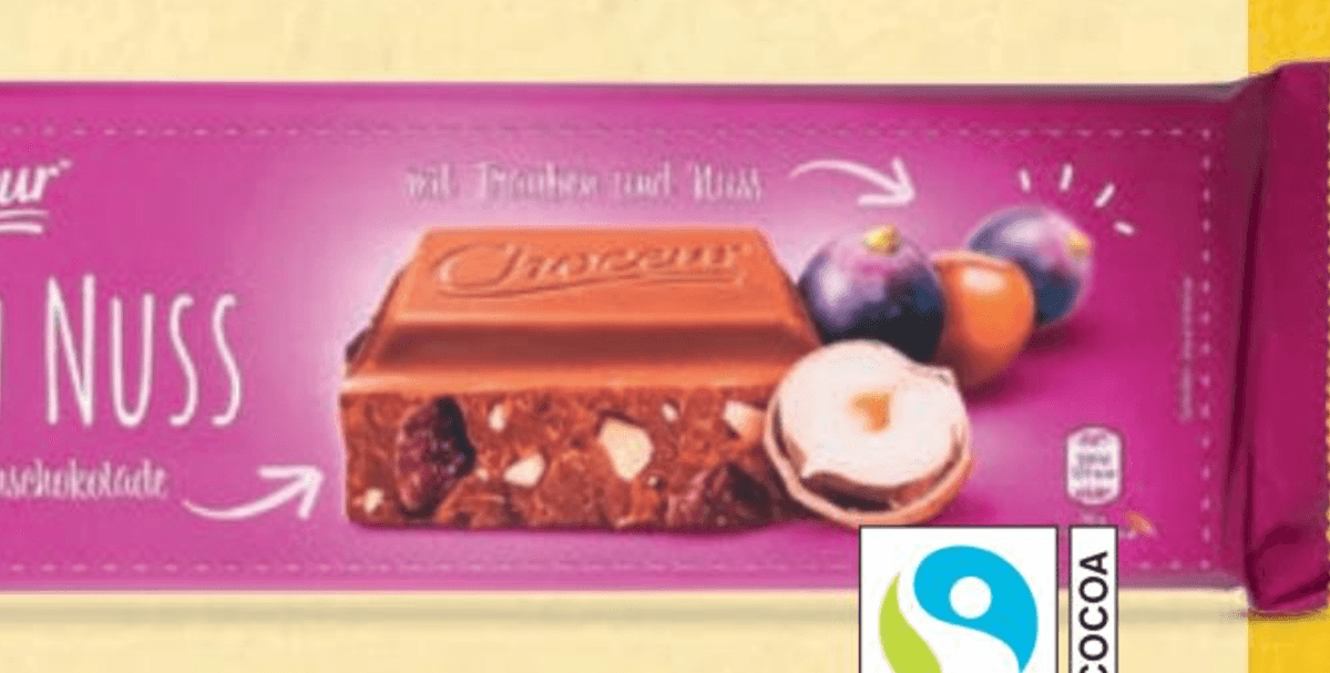 Čokolada z rozinami in lešniki 300 g CHOCEUR - Akcija v trgovini Hofer