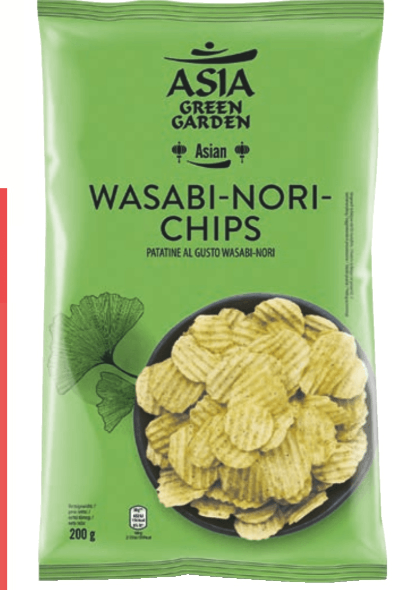Rebrasti čips z wasabijem 200 g ASIA GREEN GARDEN - Akcija v trgovini Hofer