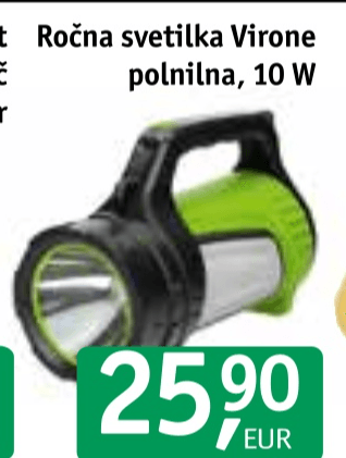 Ročna svetilka Virone polnilna - Akcija v trgovini Jager