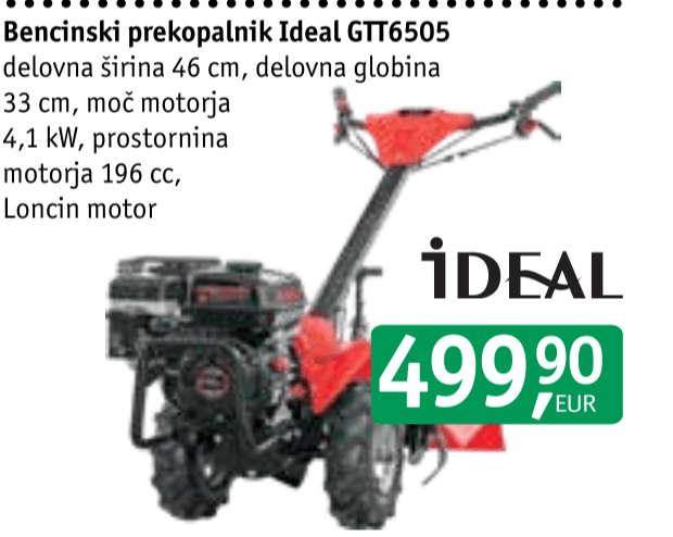 Bencinski prekopalnik Ideal GTT6505 - Akcija v trgovini Jager